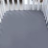 Picture of Biloban Crib Sheets Fitted for Boys, 2 Pack Crib Sheet Fits for Standard Crib Mattress, Neutral Toddler Bed Sheets Girl, Grey & Navy, 52”X 28”