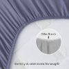 Picture of Biloban Crib Sheets Fitted for Boys, 2 Pack Crib Sheet Fits for Standard Crib Mattress, Neutral Toddler Bed Sheets Girl, Grey & Navy, 52”X 28”