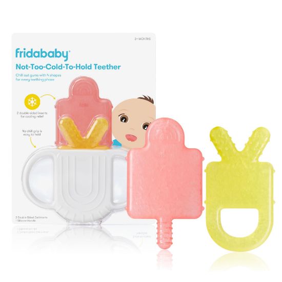 Picture of Frida Baby Teething Relief Not-Too-Cold-to-Hold Baby Teether BPA-Free Silicone Teething Toys