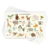 Picture of Disposable Stick-on Placemats 40 Pack for Baby & Kids, Restaurant Table Mats 12" x 18" Sticky Place Mats, Toddler Baby Placemat, Animal Alphabet Theme