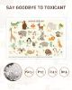 Picture of Disposable Stick-on Placemats 40 Pack for Baby & Kids, Restaurant Table Mats 12" x 18" Sticky Place Mats, Toddler Baby Placemat, Animal Alphabet Theme