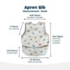 Picture of Tiny Twinkle Mess Proof Baby Bib - Waterproof & Lightweight Baby-Led Weaning Apron | 100% Recycled Polyester, Easy Clean & Machine Washable (Peace, Small 6-24 Months)
