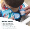 Picture of Tiny Twinkle Mess Proof Baby Bib - Waterproof & Lightweight Baby-Led Weaning Apron | 100% Recycled Polyester, Easy Clean & Machine Washable (Peace, Small 6-24 Months)
