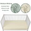 Picture of GUNTAIL Baby Crib Sheets for Boys Girls, 2 Pack Fitted Crib Sheet for Standard Crib and Toddler Mattress, Soft Microfiber Baby Sheet 52x28x8in (Brown & Green)