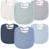 Picture of Susurration Muslin Baby Bibs 6 Pack Bandana Drool Bibs,Soft Square Adjustable Baby Drooling Bibs for Unisex Girls & Boys(Blue)