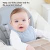 Picture of Susurration Muslin Baby Bibs 6 Pack Bandana Drool Bibs,Soft Square Adjustable Baby Drooling Bibs for Unisex Girls & Boys(Blue)