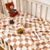 Picture of Yurhap Checkered Baby Blanket Fleece Baby Blankets Neutral for Boys Girls, Super Soft Warm Lightweight Infant Toddler Newborn Receiving Blankets for Crib Stroller, 30''x40'', Khaki