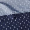 Picture of Amazon Basics Kid's Soft Easy-Wash Lightweight Microfiber 3-Piece Sheet Set, Toddler, Navy, White Anchors