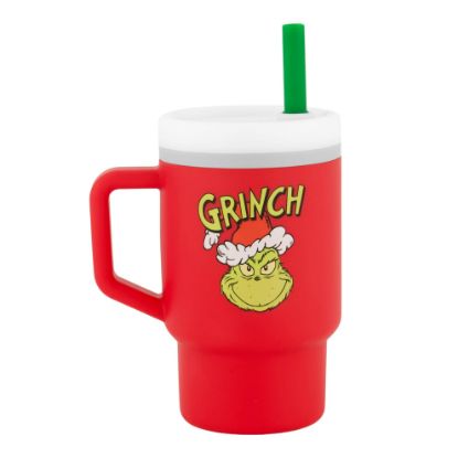 Picture of Infantino My 1st Tumbler Limited Edition - Adorable Miniature Tumbler with Leak-Resistant Straw and Toddler-Friendly Handle, Encourages Hydration, Easy to Clean, 9 fl. oz, Grinch Red