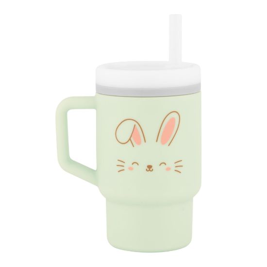 Picture of Infantino My 1st Tumbler - Adorable Miniature Tumbler with Leak-Resistant Straw and Toddler-Friendly Handle, Encourages Hydration, Easy to Clean, 9 fl. oz, Bunny