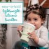 Picture of Infantino My 1st Tumbler - Adorable Miniature Tumbler with Leak-Resistant Straw and Toddler-Friendly Handle, Encourages Hydration, Easy to Clean, 9 fl. oz, Bunny