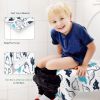 Picture of 30 Pack Toilet Seat Covers Disposable, Large Waterproof Potty Covers for Toddlers, Kids, and Adults, Individually Wrapped for Travel, Toddler Potty Training for Public Restroom, Airplane, Trip