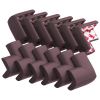 Picture of 12 Pack Soft Corner Protector Baby Proofing Edge and Corner Guards, Table Corner Protectors for Furniture, Safety Pre-Taped Rubber Corner Covers for Fireplace, Stair, Cabinet (Brown)