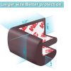Picture of 12 Pack Soft Corner Protector Baby Proofing Edge and Corner Guards, Table Corner Protectors for Furniture, Safety Pre-Taped Rubber Corner Covers for Fireplace, Stair, Cabinet (Brown)