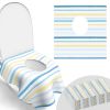 Picture of 30 Pack Toilet Seat Covers Disposable, Large Waterproof Potty Covers for Toddlers, Kids, and Adults, Toddler Potty Training for Public Restroom, Airplane, Trip, Individually Wrapped for Travel - Wave