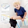 Picture of 30 Pack Toilet Seat Covers Disposable, Large Waterproof Potty Covers for Toddlers, Kids, and Adults, Toddler Potty Training for Public Restroom, Airplane, Trip, Individually Wrapped for Travel - Wave