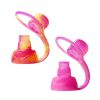 Picture of ChooMee SoftSip Food Pouch Top | Baby Led Weaning | No Spill Flow Control Valve, Protects Childs Mouth, 100% Silicone, BPA Free | 2CT Yellow Pink Swirl