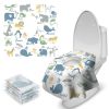 Picture of Blissful Diary 20 Pcs Toilet Seat Covers Disposable for Toddlers & Adults, Extra Large Waterproof, Portable Package for Travel, Kids Potty Training