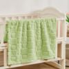 Picture of Yurhap Fleece Baby Blanket Heart Checkered Blanket, Ultra Soft Cozy Baby Blankets for Boys Girls, Fluffy Infant Toddler Newborn Receiving Blankets for Crib Stroller 30”×40” (Green)
