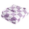Picture of Yurhap Checkered Baby Blanket Fleece Baby Blankets for Girls, Ultra Soft Cozy Fluffy Infant Toddler Newborn Receiving Blankets for Crib Stroller, 30''x40'', Purple