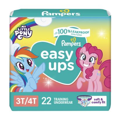 Picture of Pampers Training Pants - Easy Ups Girls & Boys - Size 3T-4T, 22 Count, My Little Pony Potty Underwear (Packaging May Vary)