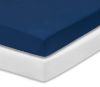 Picture of Everyday Kids 2-Pack Fitted Crib Sheets, 100% Soft Breathable Microfiber Baby Sheet, Fits Standard Size Crib Mattress 28in x 52in, White Nursery Sheet and Navy Nursery Sheet