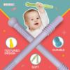 Picture of BEBECAN Teething Sticks for Babies 0-36 Months - Super Soft Silicone Teethers in 6 Vibrant Colors, Infant Teething Relief, Multicolored Teething Tubes Baby Gift Teethers