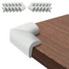 Picture of 12 Pack Corner Protector Baby Proofing Corners and Edge Guards, Soft Safety Pre-Taped Rubber Foam Furniture Bumper for Fireplace, Table, Stair, Cabinet (Gray)