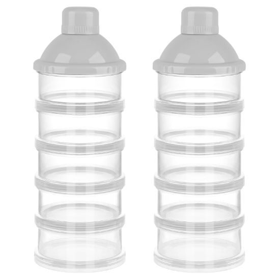 Picture of Accmor Formula Dispenser On The Go, 5 Compartments Stackable Formula Container for Travel, Baby Milk Powder Kids Snack Container, BPA Free