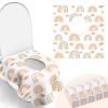 Picture of 30 Pack Toilet Seat Covers Disposable, Individually Wrapped for Travel, Large Waterproof Potty Covers for Kids and Adults,Toddler Potty Training for Public Restroom, Airplane, Trip - Rainbow