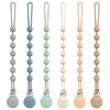 Picture of Cuddle Campus Pacifier Clip,Pack of 6 Pacifier Holder Clip with One Piece Design,Soft Flexible Silicone Baby Pacifier Holder with Texture for Boy and Girl (Mixcolor B)