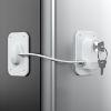Picture of RORMGO Refrigerator Lock 2 Packs, Fridge Lock with Silicone Wire Protection Fridge Locks for Kids Easy to Use and Install Fridge Locks with Key Surface-Friendly Freezer Lock, White