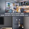 Picture of RORMGO Refrigerator Lock 2 Packs, Fridge Lock with Silicone Wire Protection Fridge Locks for Kids Easy to Use and Install Fridge Locks with Key Surface-Friendly Freezer Lock, White