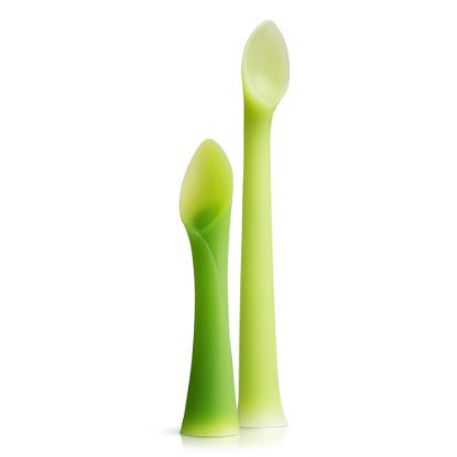 Picture of Olababy Baby and Children's Spoon (Training, Set of 2) - Flexible Learning Spoon for Complementary Foods Introduction | Soft, Flexible Silicone BPA-Free