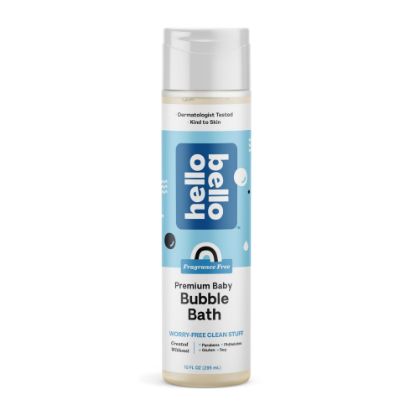 Picture of Hello Bello Bubble Bath, Gentle Hypoallergenic Formula for Babies and Kids, Vegan and Cruelty-Free, Fragrance Free, 10 fl oz