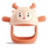 Picture of Smily Mia Teething Toys/Teethers for Babies 6-12 Months, Reindeer Baby Chew Toy 3-6 Months for Teething Relief, Get-A-Grip Baby Hand Teether, Silicone Teething Mittens for 0-6Months, Nude