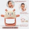Picture of Smily Mia Teething Toys/Teethers for Babies 6-12 Months, Reindeer Baby Chew Toy 3-6 Months for Teething Relief, Get-A-Grip Baby Hand Teether, Silicone Teething Mittens for 0-6Months, Nude