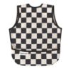 Picture of Tiny Twinkle Mess Proof Baby Bib - Waterproof & Lightweight Baby-Led Weaning Apron | 100% Recycled Polyester, Easy Clean & Machine Washable (Black Checkers, Small 6-24 Months)