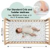 Picture of Yoofoss Baby Crib Sheets for Boys Girls, Fitted Crib Sheet 2 Pack for Standard Crib and Toddler Mattress, Super Soft Microfiber Baby Sheet 28x52x8in(Green+Leaf)