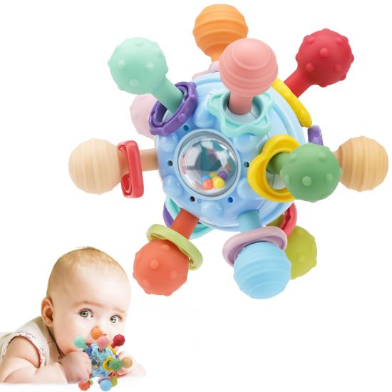 Picture of Baby Montessori Sensory Toys for 0-6 6-12 Months, Baby Teether Teething Toys for Babies 0 3 6 9 12 18 Months, Newborn Infant Learning Developmental Toys Gifts for 1 2 Year Old Boys Girls