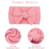 Picture of CÉLLOT 10 Colors Super Stretchy Soft Knot Baby Girl Headbands with Hair Bows Nylon Head Wrap For Newborn Baby Girls Infants Toddlers Kids