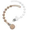 Picture of Cuddle Campus Silicone Pacifier Clip Holder with One Piece Design, Pack of 2 Soft Flexible Binky Clips with Texture for Baby Boy and Girl(6m+)