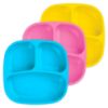 Picture of Re-Play Made in USA 7" Deep Walled Divided Plates for Kids, Set of 3 - Reusable 3 Compartment Plates, Dishwasher and Microwave Safe - 7.37" x 7.37" x 1.25", Easter