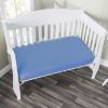 Picture of Everyday Kids 2 Pack Fitted Boys Crib Sheet, 100% Soft Breathable Sheet, Fits Standard Size Crib Mattress 28in x 52in, Nursery Sheet - Train/Light Blue