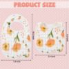 Picture of Zainpe 6Pcs Snap Muslin Cotton Bibs for Baby, Flamingo Star Flower Machine Washable Adjustable Burp Cloths with 6 Absorbent Soft Layers for Infant Newborn Toddler Drooling Feeding and Teething