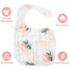 Picture of Zainpe 6Pcs Snap Muslin Cotton Bibs for Baby, Flamingo Star Flower Machine Washable Adjustable Burp Cloths with 6 Absorbent Soft Layers for Infant Newborn Toddler Drooling Feeding and Teething