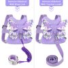 Picture of Accmor Toddler Harness Leash + Anti Lost Wrist Link, Kids Butterfly Harnesses With Children Leashes, Cute Baby Leash Walking Assistant Wristband Strap Tether for Girls Outdoor (Purple)