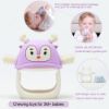 Picture of Smily Mia Never Drop Reindeer Silicone Baby Chewing Toy for 3M+ Infants, Easy to Hold Teething Miteen with Soft Textures for Sensory Exploration and Teething Pain Relief-Purple