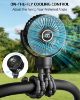 Picture of Portable Stroller Mini Fan, Small Rechargeable Personal Cooler w/ 360° Rotation, 3-Speed, Display, Battery Powered Stroller Accessories, Baby Essentials for Car Seat, Crib, Bike, Treadmill, Black