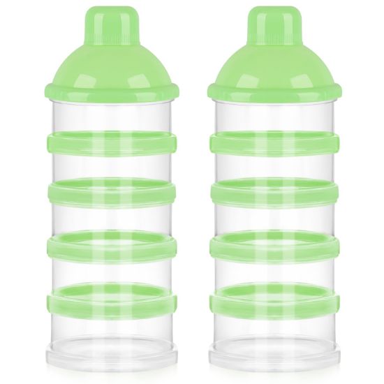 Picture of Accmor Formula Dispenser On The Go, 5 Compartments Stackable Formula Container for Travel, Baby Milk Powder Kids Snack Container, BPA Free